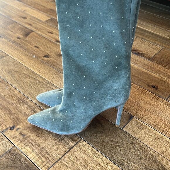 Schutz Maryana Studded Pointed Toe Boot Size 7.5 - Picture 7 of 12